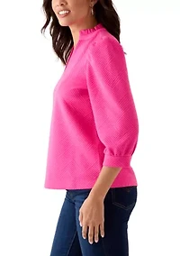 Women's Jacquard Long Sleeve Knit Top