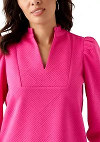 Women's Jacquard Long Sleeve Knit Top