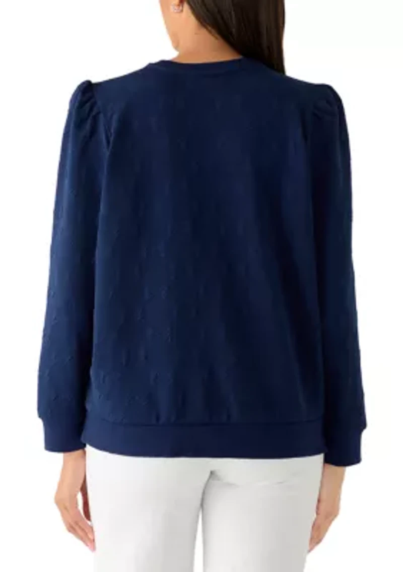 Women's Quilted Pullover Sweater