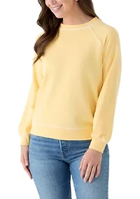 Women's Long Sleeve Raglan Crew Neck Sweatshirt