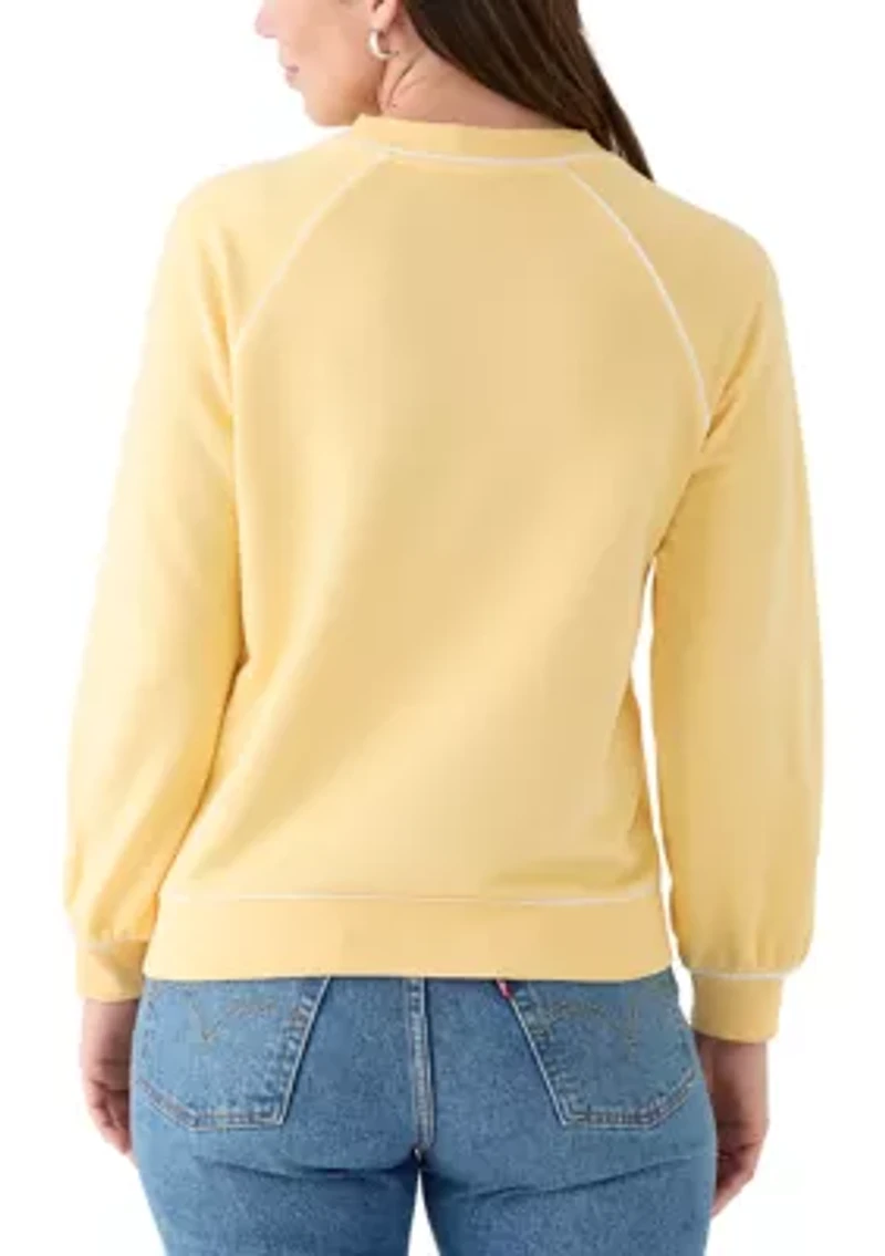 Women's Long Sleeve Raglan Crew Neck Sweatshirt
