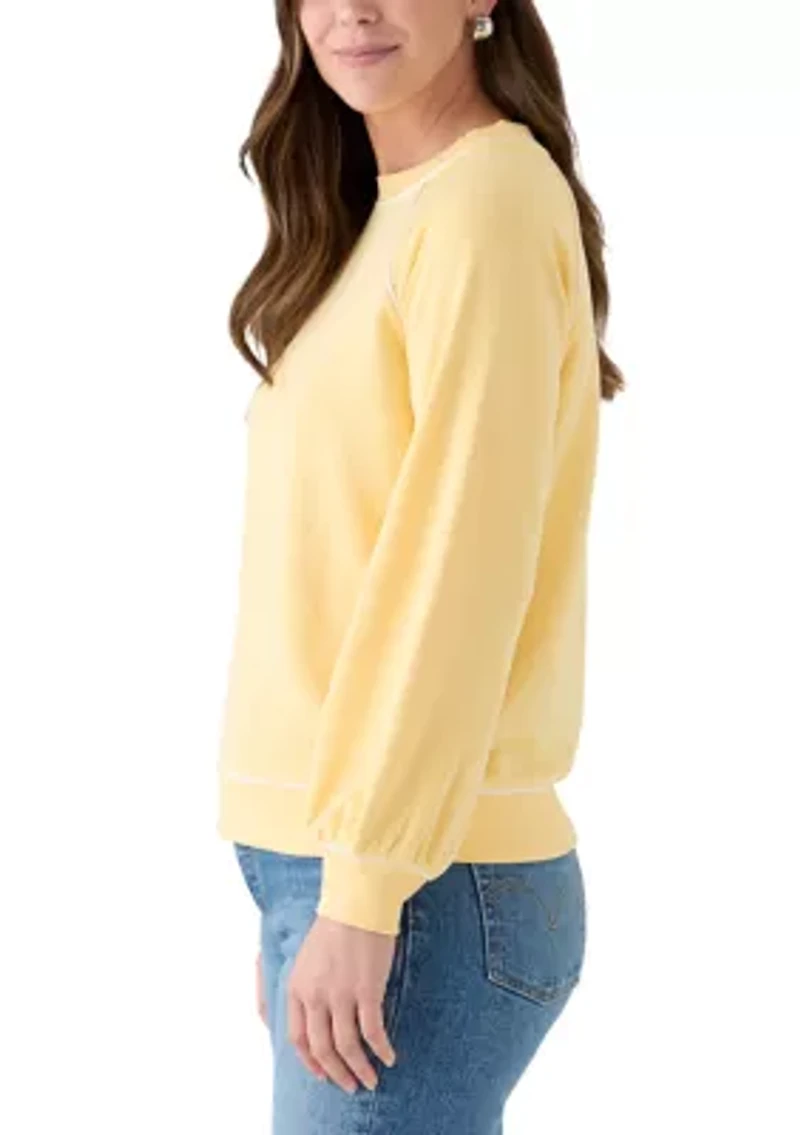 Women's Long Sleeve Raglan Crew Neck Sweatshirt