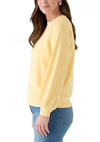 Women's Long Sleeve Raglan Crew Neck Sweatshirt