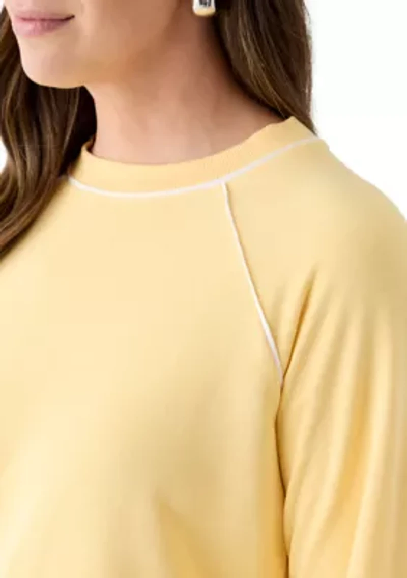 Women's Long Sleeve Raglan Crew Neck Sweatshirt