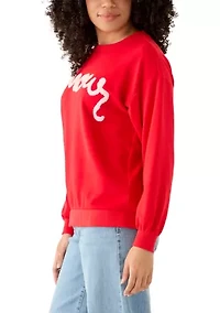 Women's Long Sleeve Graphic Sweater