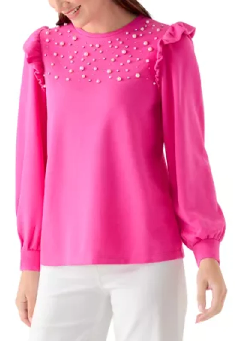 Women's Ruffle Embellished Top