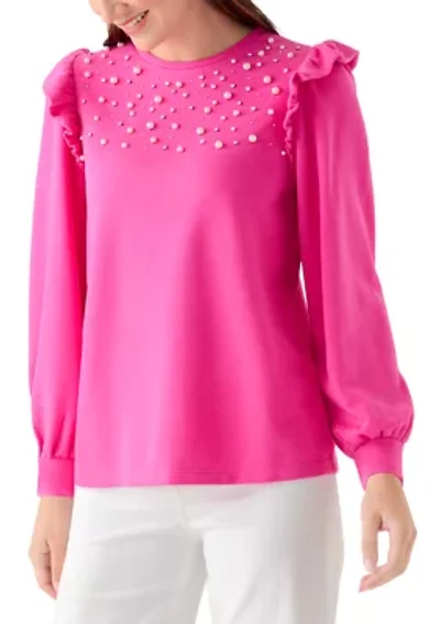 Women's Ruffle Embellished Top