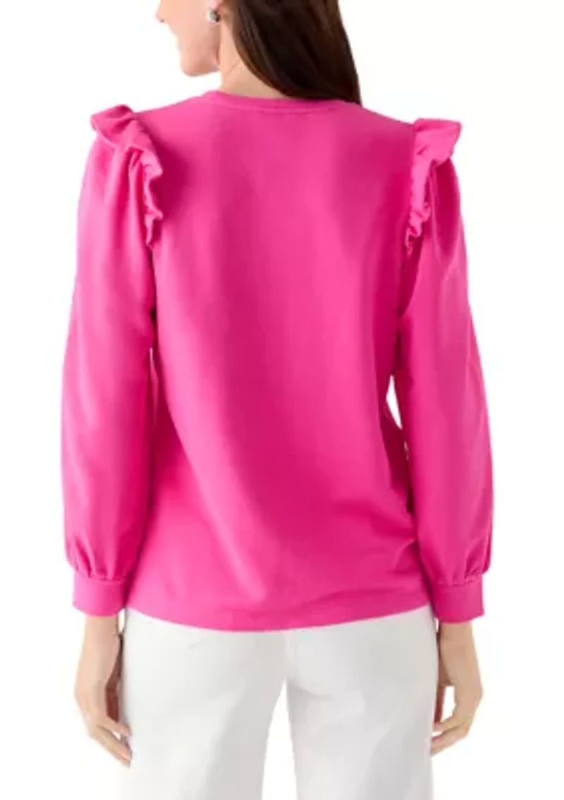 Women's Ruffle Embellished Top