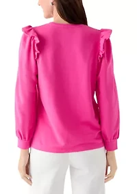 Women's Ruffle Embellished Top