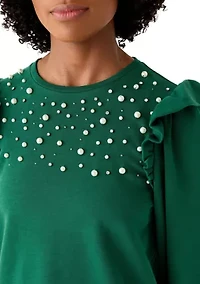 Women's Ruffle Embellished Top