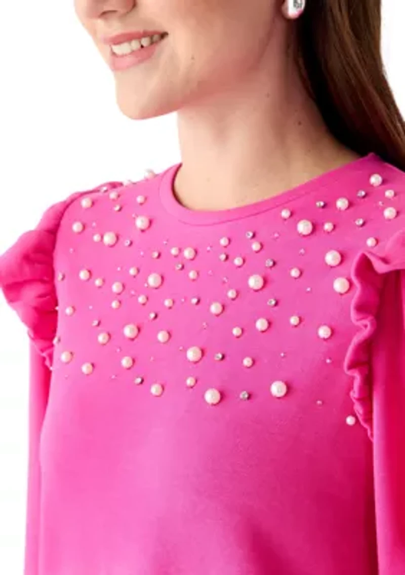 Women's Ruffle Embellished Top