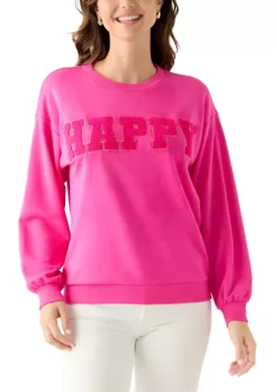 Women's Long Sleeve Patch Sweeper Pullover