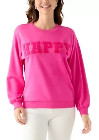 Women's Long Sleeve Patch Sweeper Pullover