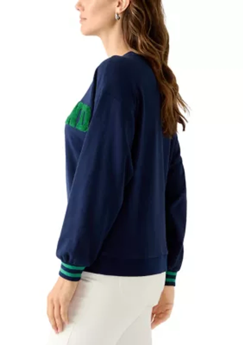 Women's Long Sleeve Patch Sweeper Pullover
