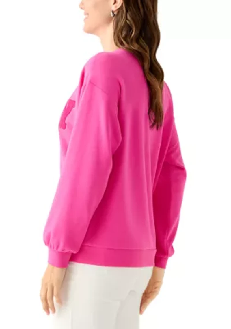 Women's Long Sleeve Patch Sweeper Pullover