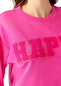 Women's Long Sleeve Patch Sweeper Pullover