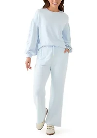 Women's Eyelet Sleeve Sweater