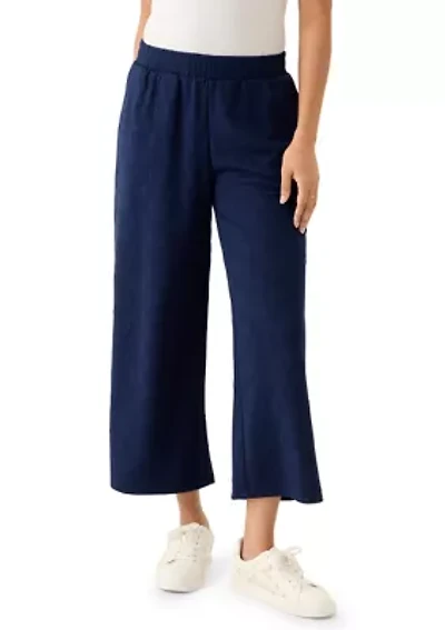 Women's Quilted Crop Wide Leg Pants