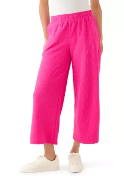 Women's Quilted Crop Wide Leg Pants