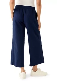 Women's Quilted Crop Wide Leg Pants