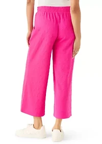 Women's Quilted Crop Wide Leg Pants