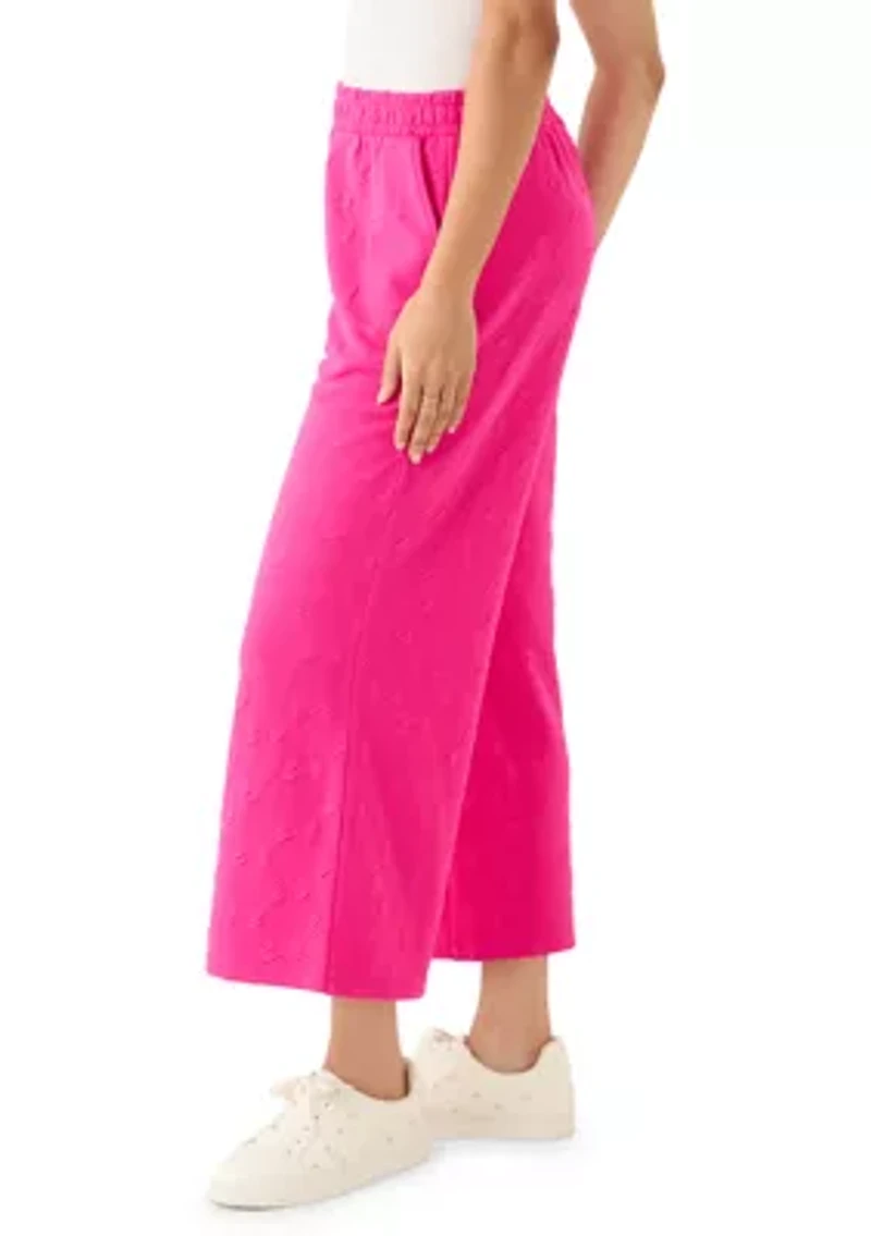 Women's Quilted Crop Wide Leg Pants