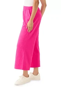 Women's Quilted Crop Wide Leg Pants