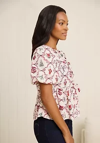 Sewing Down South x Crown & Ivy™ Sew Merry Tie Front Blouse