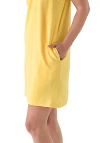 Women's Flutter Sleeve Trim Dress
