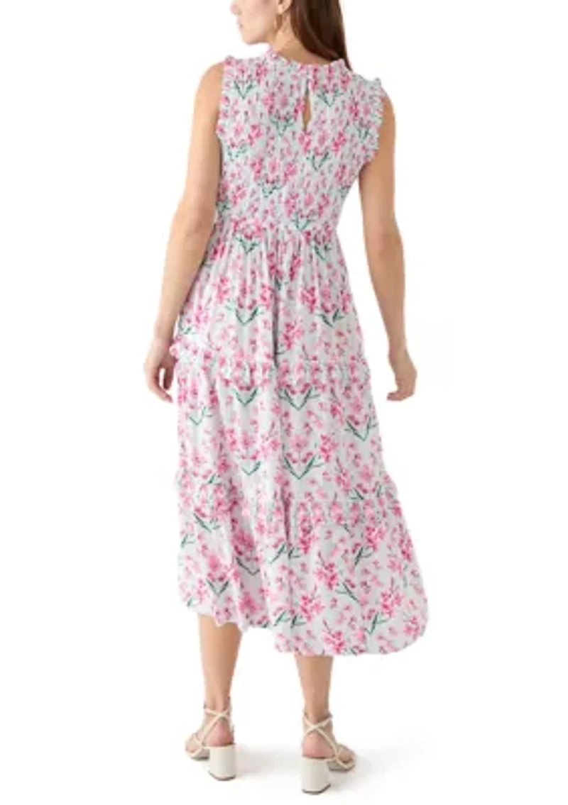 Women's Sleeveless Midi Smock Dress
