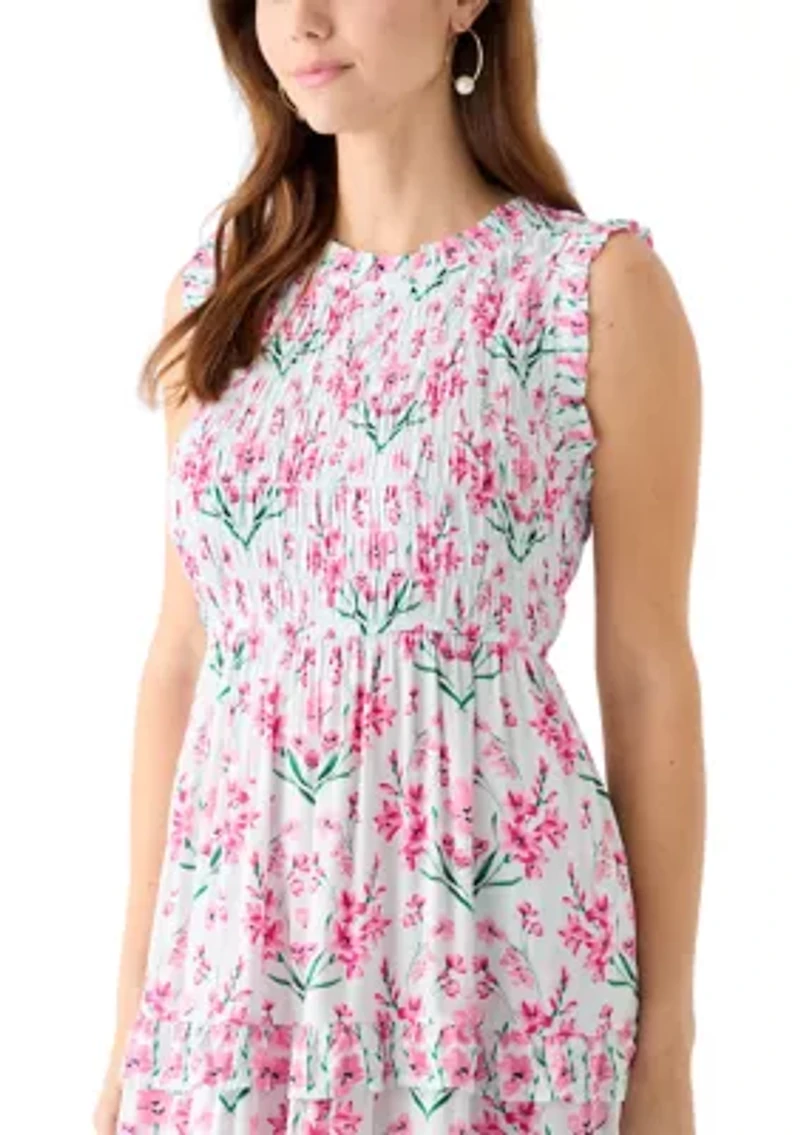 Women's Sleeveless Midi Smock Dress
