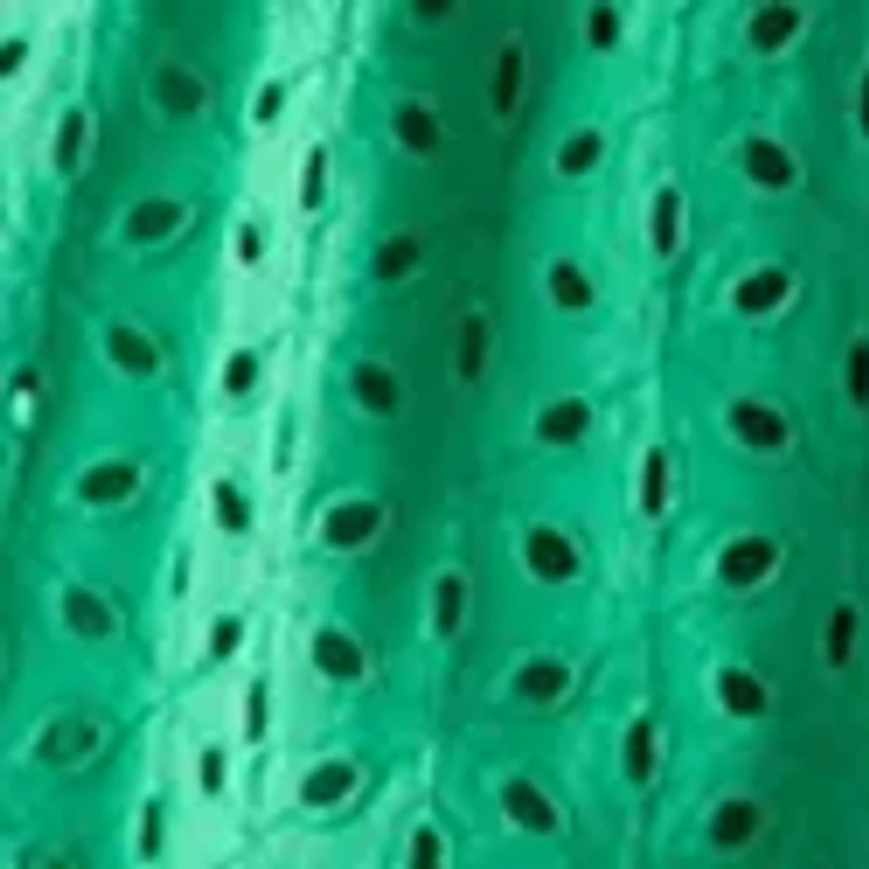 Women's Short Sleeve Eyelet Piped Dress