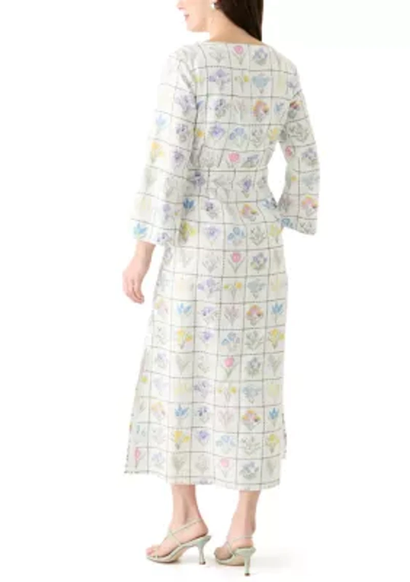 Women's Printed Kaftan Maxi Dress