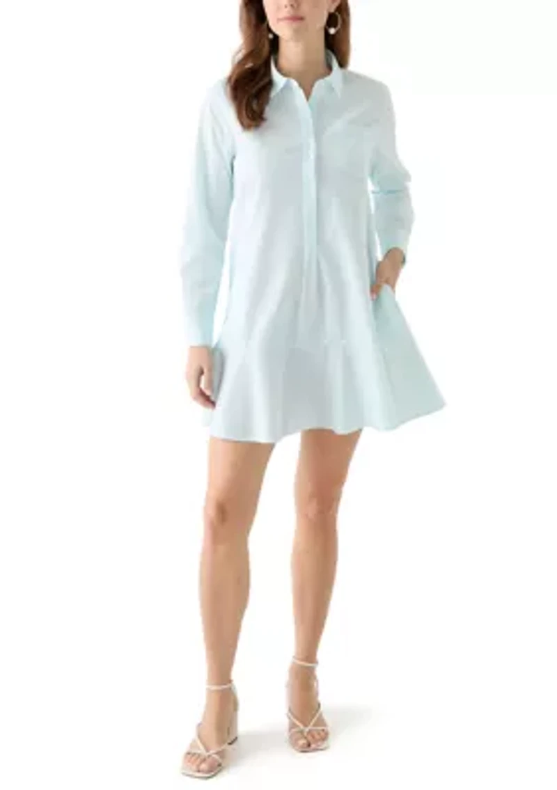 Women's Flounce Hem Shirtdress