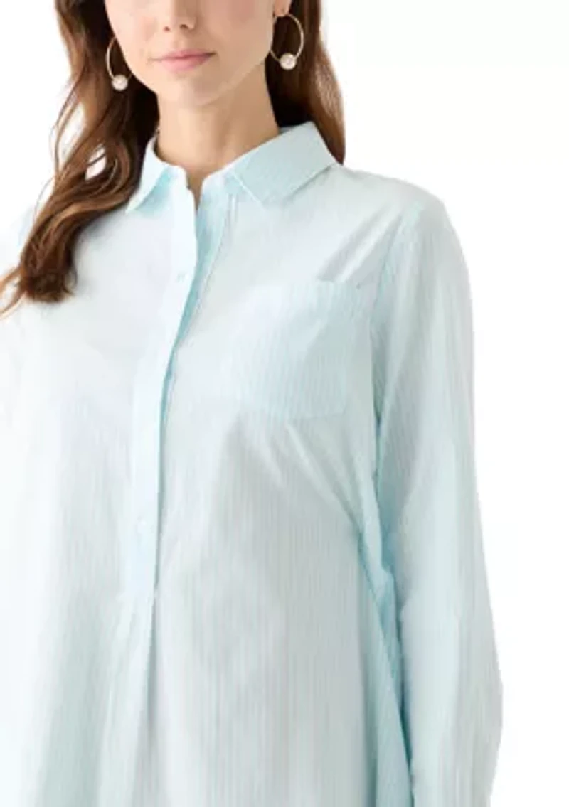 Women's Flounce Hem Shirtdress