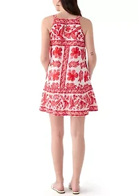 Women's Sleeveless Printed Mini Dress