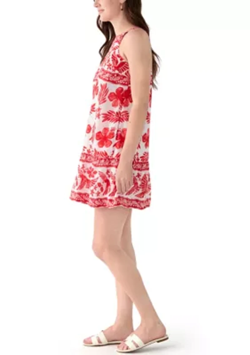 Women's Sleeveless Printed Mini Dress