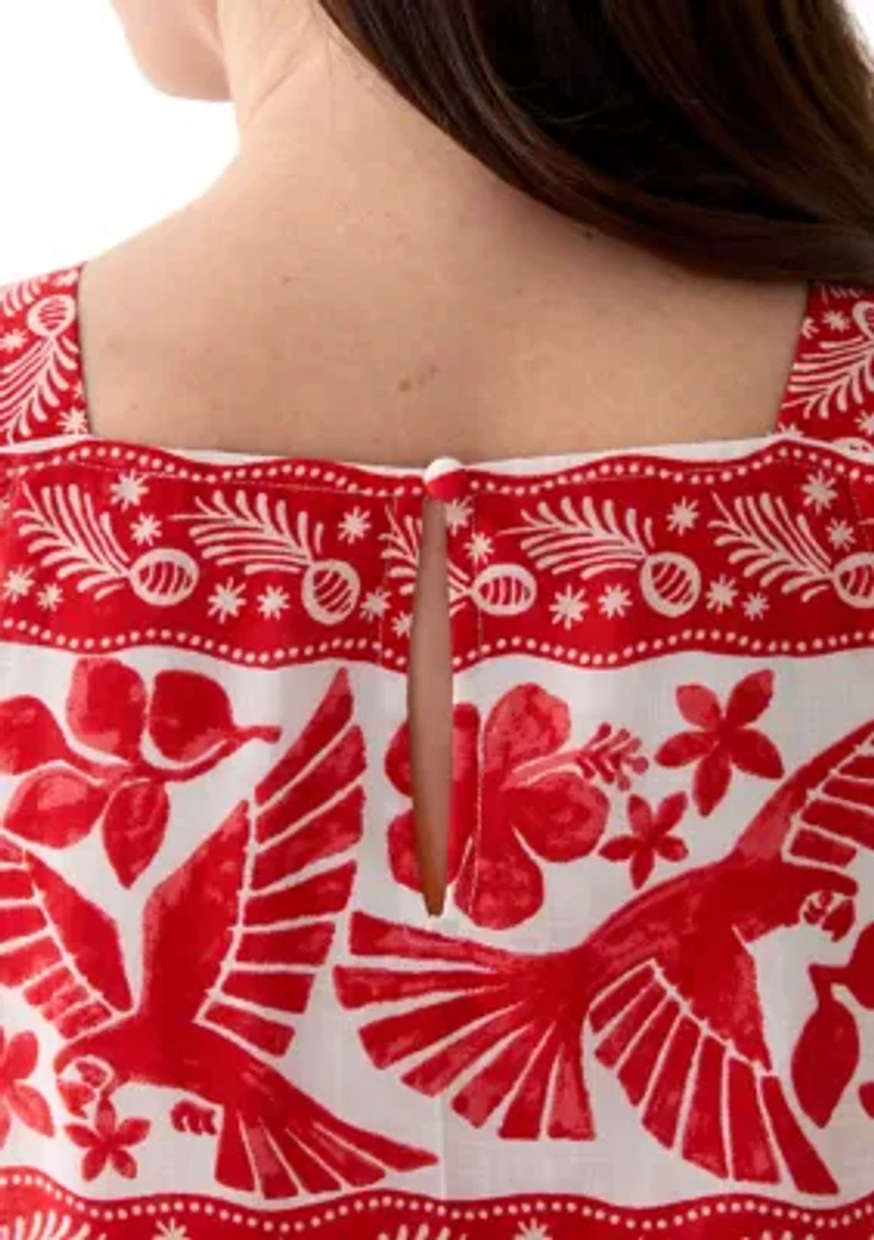 Women's Sleeveless Printed Mini Dress