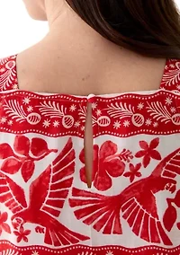 Women's Sleeveless Printed Mini Dress