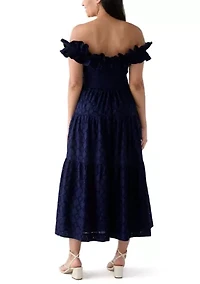 Women's Off the Shoulder Midi Dress