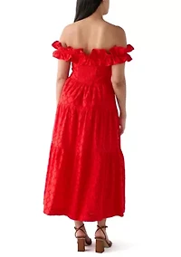 Women's Off the Shoulder Midi Dress