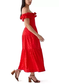 Women's Off the Shoulder Midi Dress