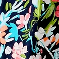 Women's Printed Pleated Shoulder Dress