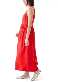 Women's Sleeveless Linen Blend Tank Dress