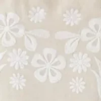 Women's Sleeveless Linen Tank Embroidered Dress