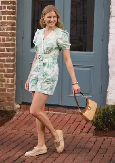 Sewing Down South x Crown & Ivy™ Elise V-Neck Romper with Beaded Belt