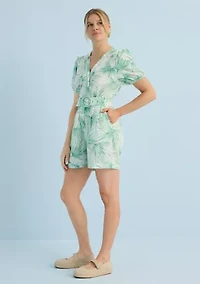 Sewing Down South x Crown & Ivy™ Elise V-Neck Romper with Beaded Belt