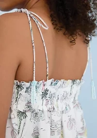 Sewing Down South x Crown & Ivy™ Taylor Printed Maxi Dress with Beaded Tassels