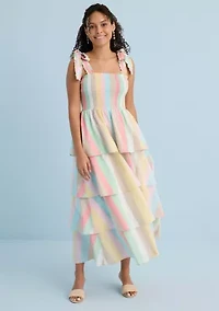 Sewing Down South x Crown & Ivy™ Rachel Tiered Maxi Dress with Ties