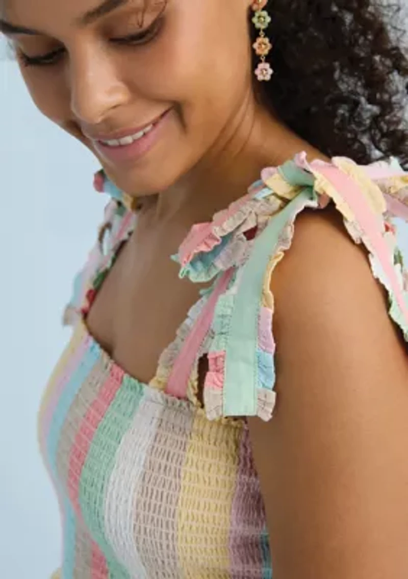 Sewing Down South x Crown & Ivy™ Rachel Tiered Maxi Dress with Ties